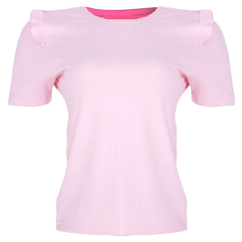 REDTAG Pale Pink Formal Jersey Top