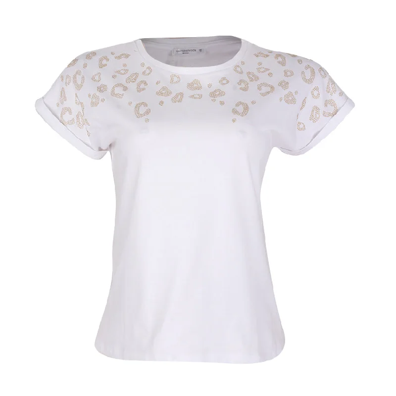 REDTAG Women's White Casual T-Shirts