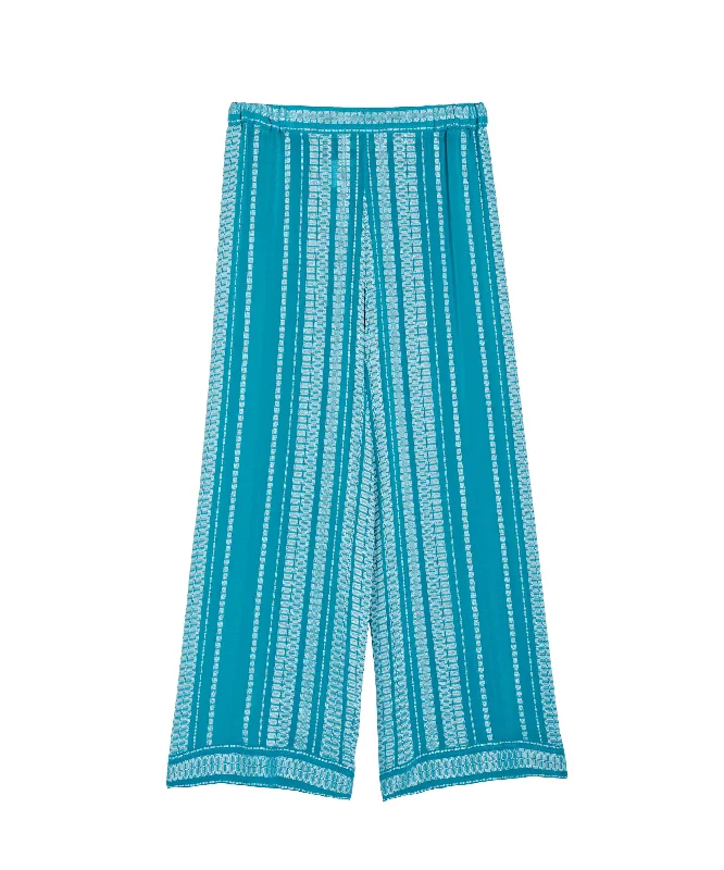 Abaton Cropped Trousers Aqua