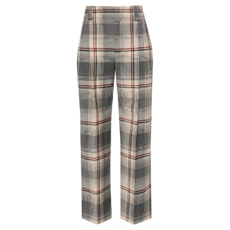 CHECK PALAZZO TROUSER