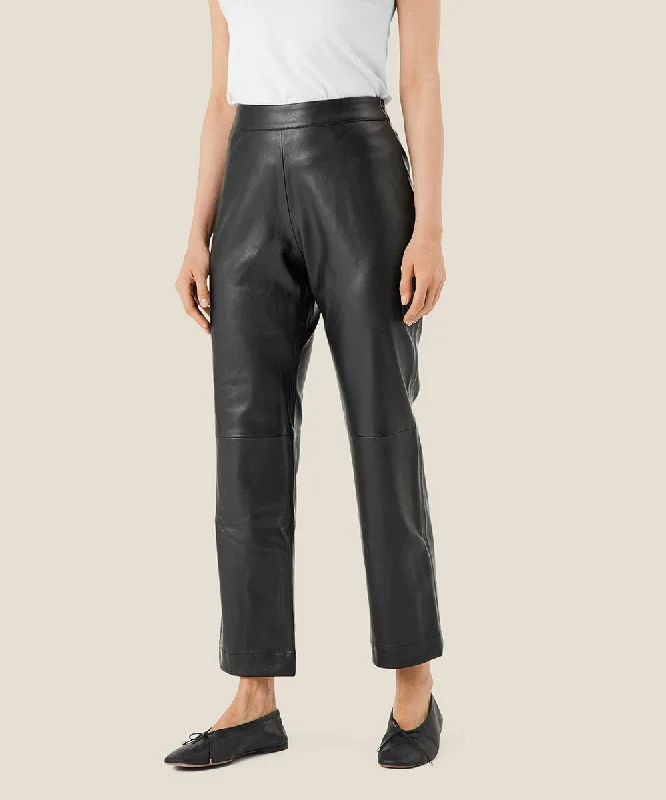 Panadi Faux Leather Flare Pants