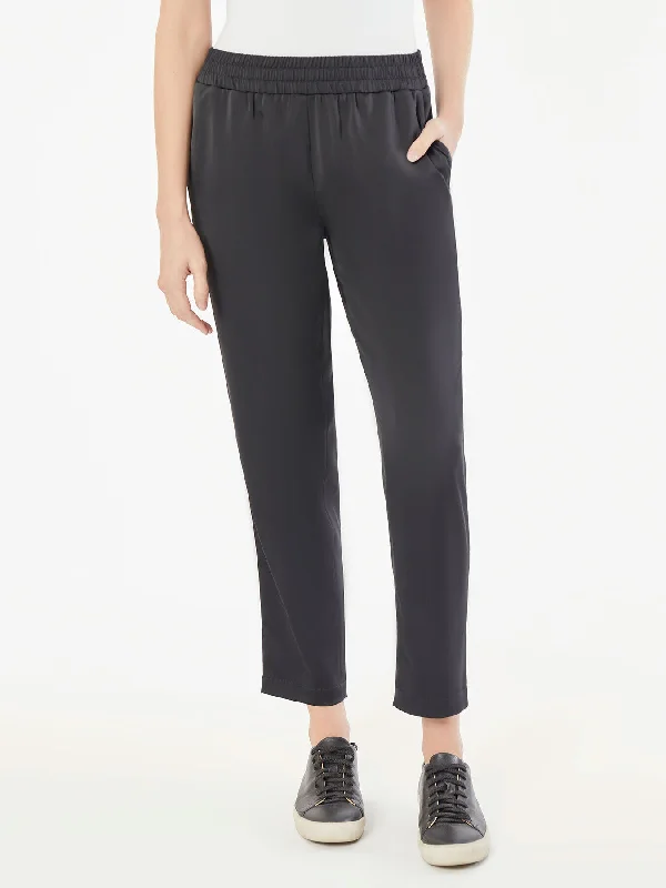 Pull-On Satin Jogger Pants