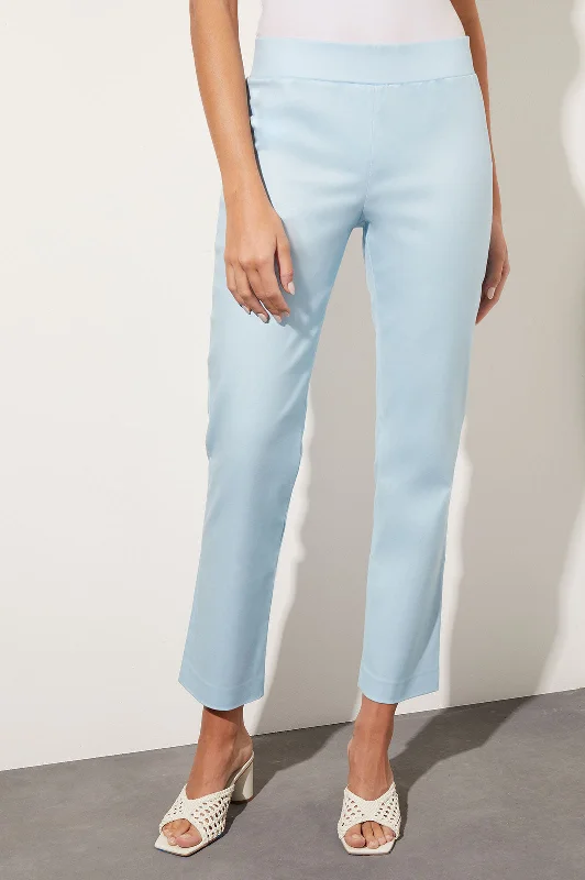 Pull-On Straight Leg Pant - Cotton Tencel, Haze