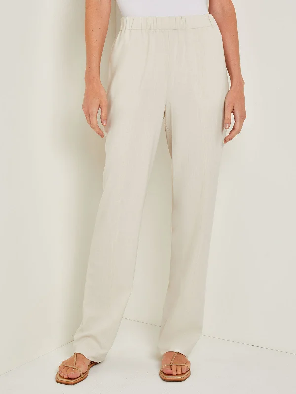 Pull-On Straight Leg Pants - Soft Knit