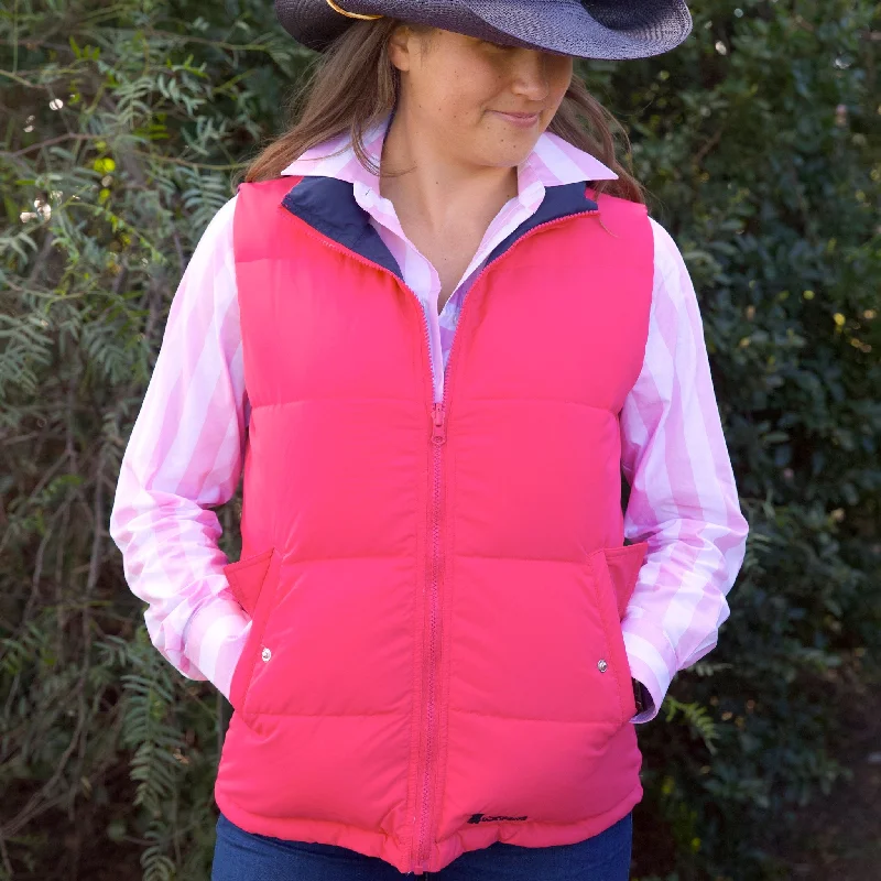 Ladies Fuchsia/Navy Reversible Vest