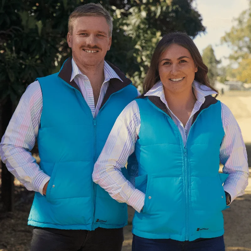 Unisex Aqua/Chocolate Reversible Vest