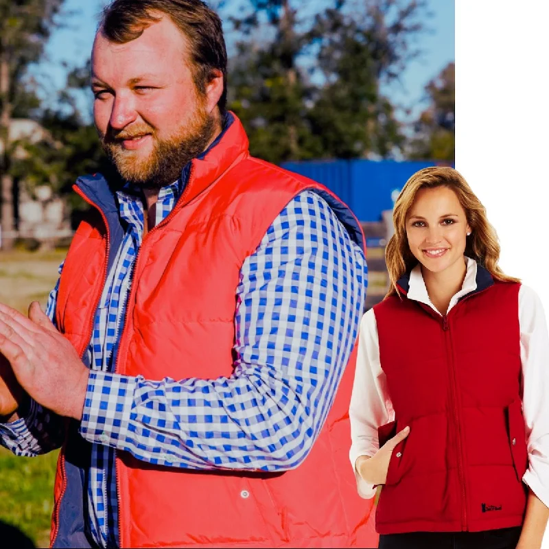 Unisex Red/Navy Reversible Vest