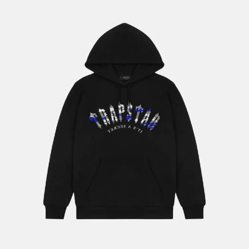 Trapstar Global Ties Hoodie - Black/Blue