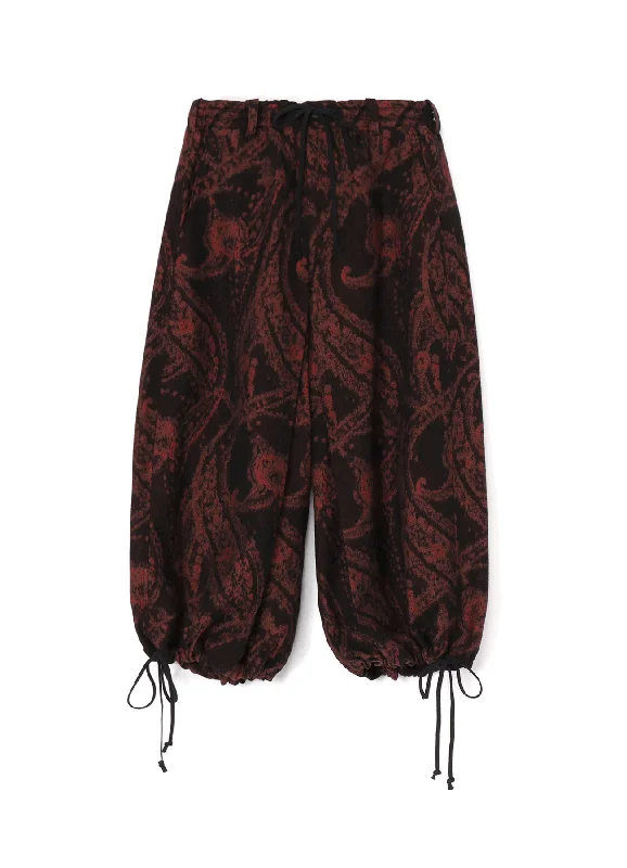 PAISLEY PATTERN JACQUARD HAKAMA BALLOON PANTS