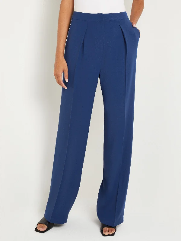 Woven Twill Tailored Wide Leg Pant