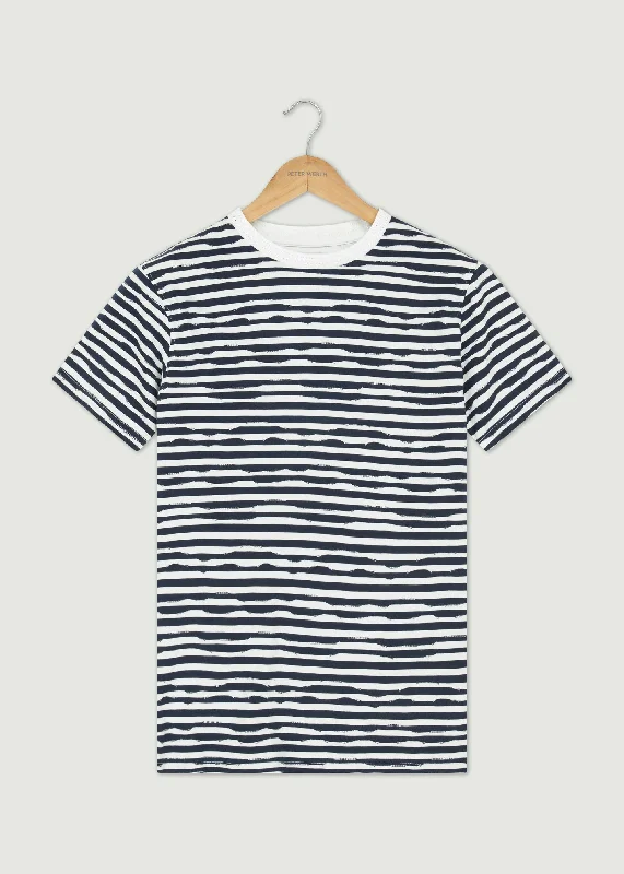 Hall T-Shirt - Navy/White