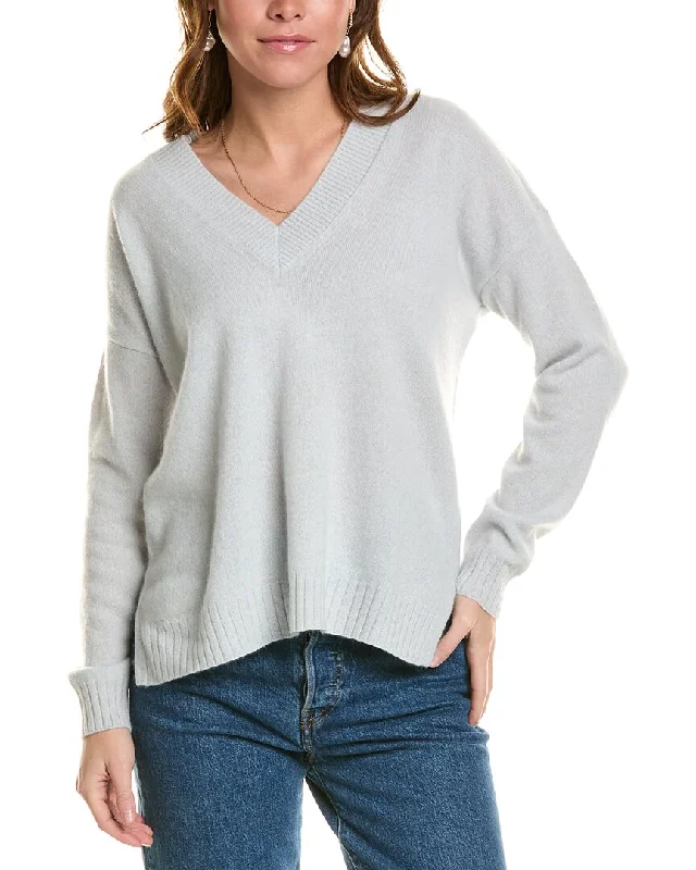 Minnie Rose High-Low Cashmere Sweater