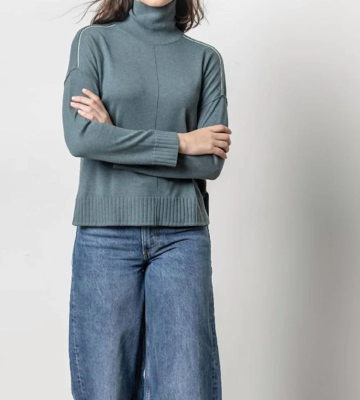 Relaxed Turtleneck Sweater In Heron