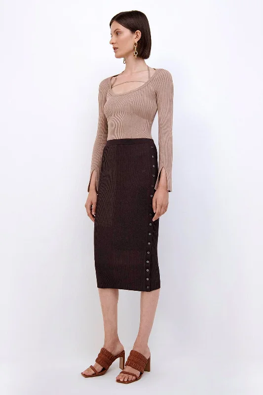 Ashton Plaited Midi Skirt