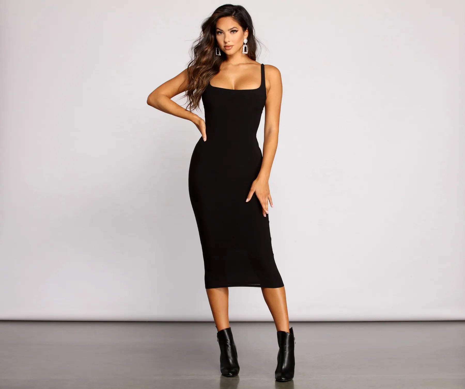 So Into You Basic Knit Midi Dress