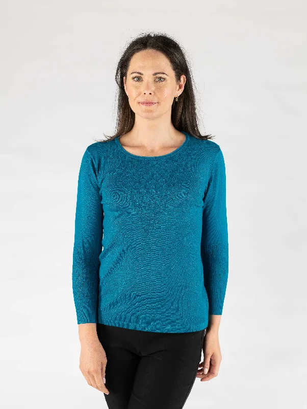 Lacey Pattern Neckline Jumper