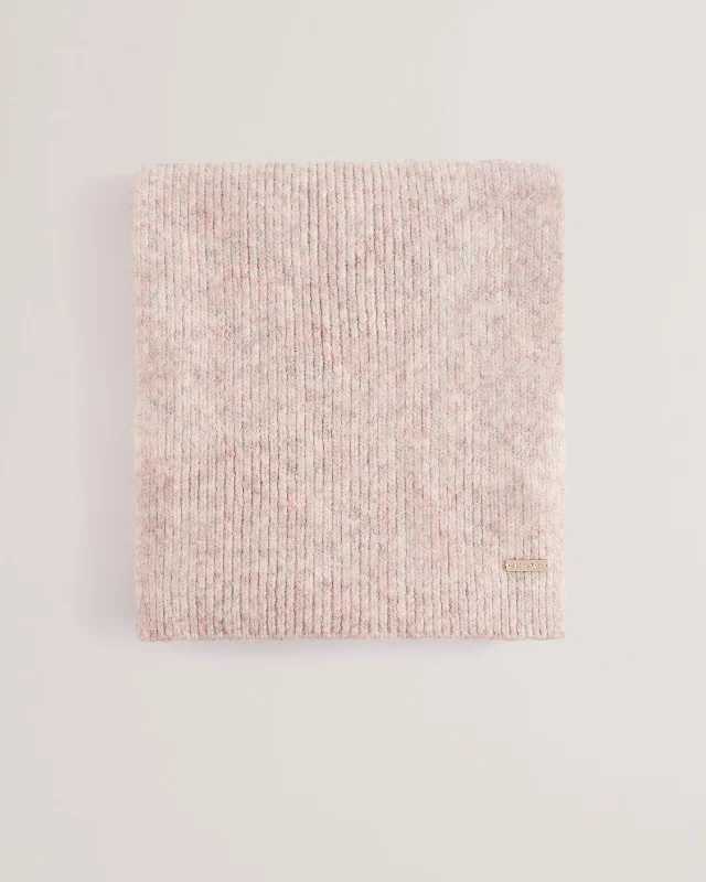 Lidiies Knitted Ribbed Scarf Multicol