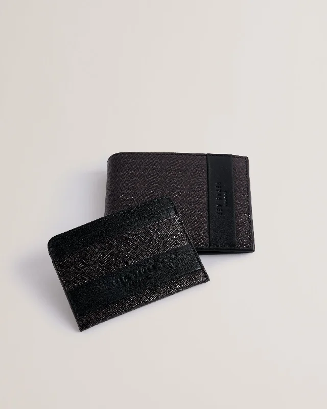 Maxvell Printed Leather Wallet Cardholder Black