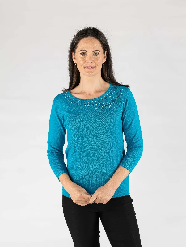 Sparkle neckline jumper