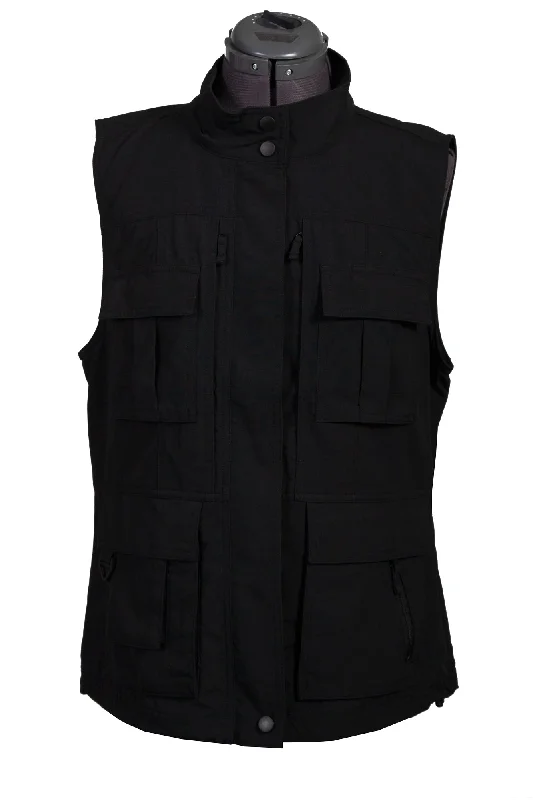 Scully Womens Black Nylon Petite Pocket Vest