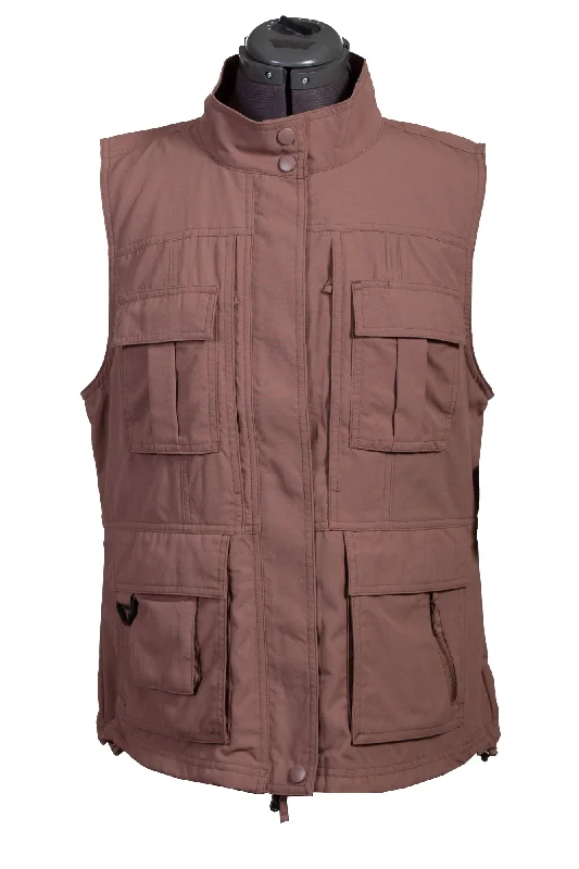 Scully Womens Toffee Nylon Multi-Pocket Vest