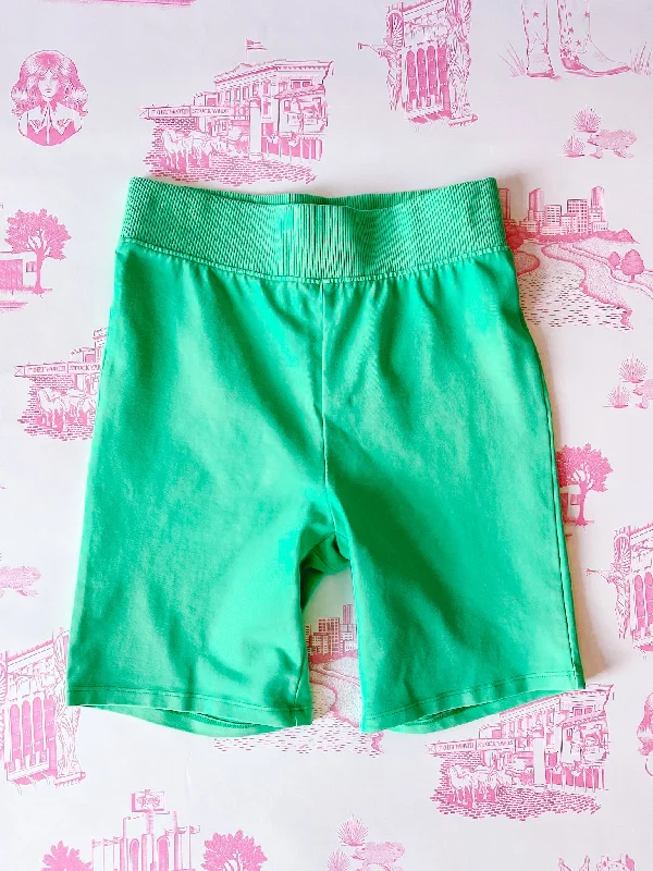 BE YOU BIKER SHORTS - LIME